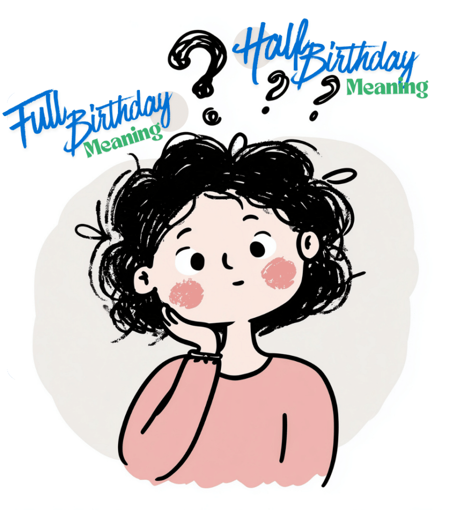 Half Birthday Meaning vs Full Birthday