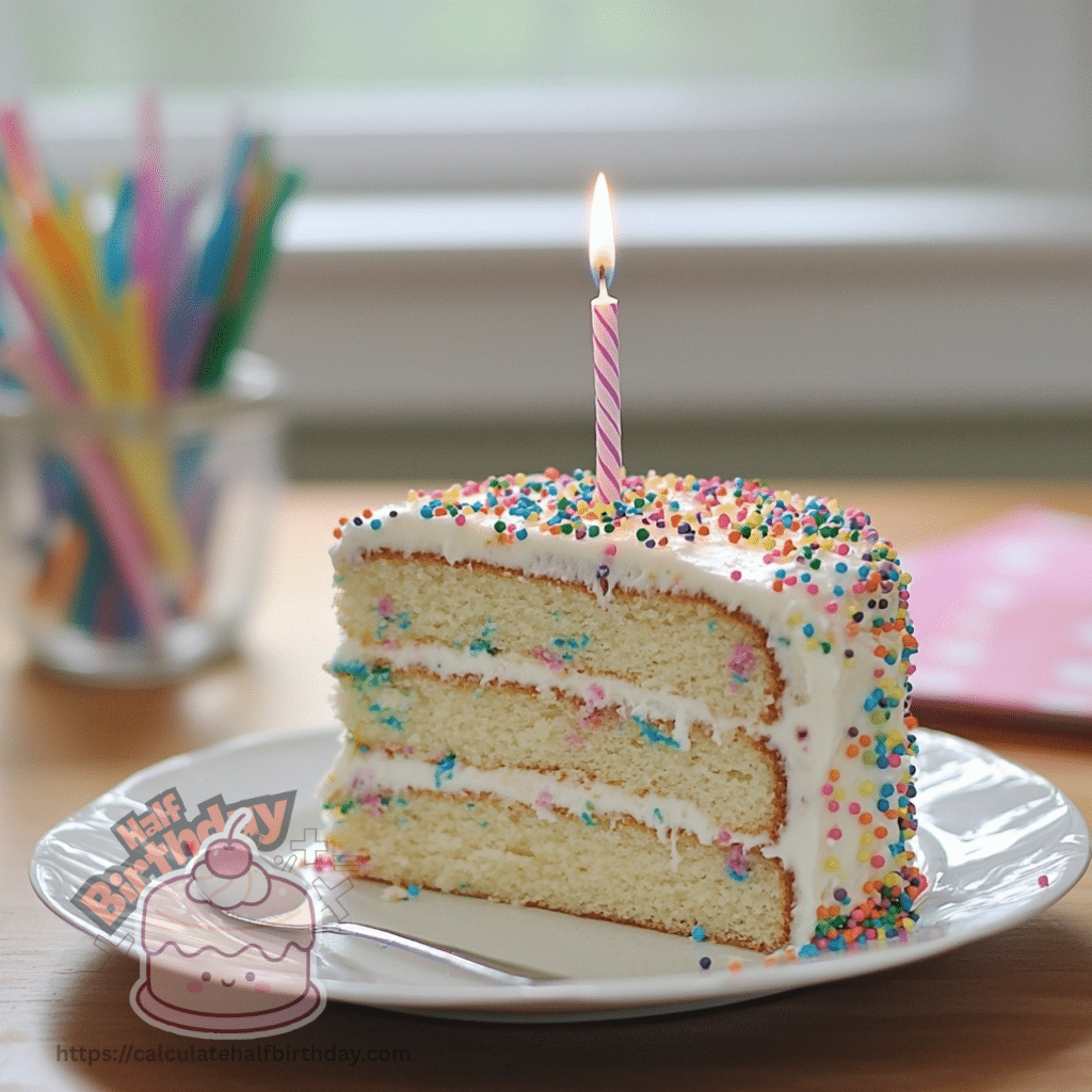 easy half birthday cake ideas with decorated store bought cake and candle